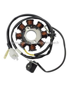 Stator alternateur KYMCO AGILITY 4T EURO3 125 (2006-2008) - Marque : BCR - Référence d'origine : 128172